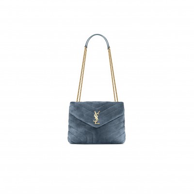 YSL LOULOU SMALL CHAIN BAG IN SUEDE 494699211356 (20*14*7cm)